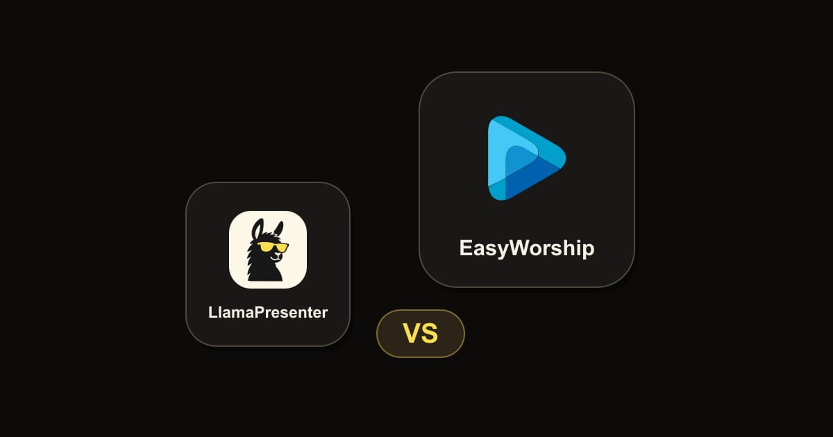 LlamaPresenter versus EasyWorship
