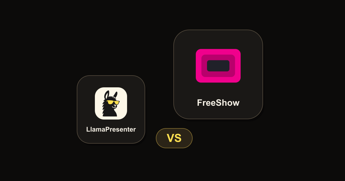 LlamaPresenter versus FreeShow
