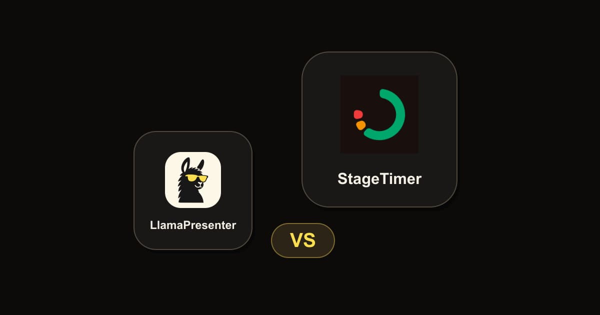 LlamaPresenter versus StageTimer