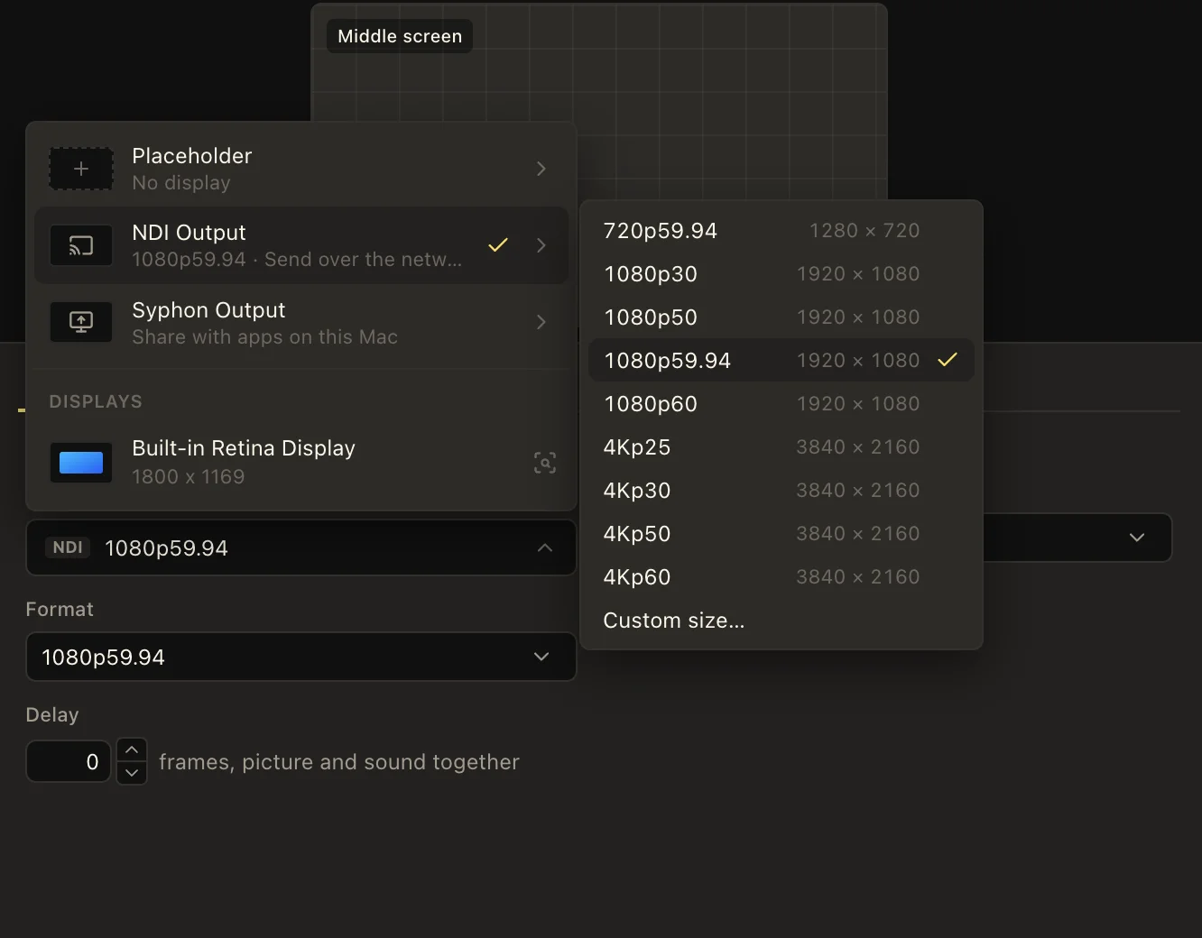 Manage your output screens