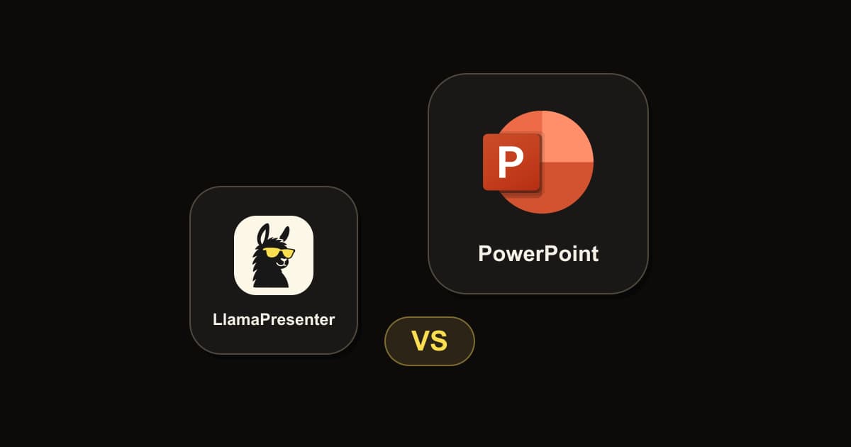LlamaPresenter versus PowerPoint