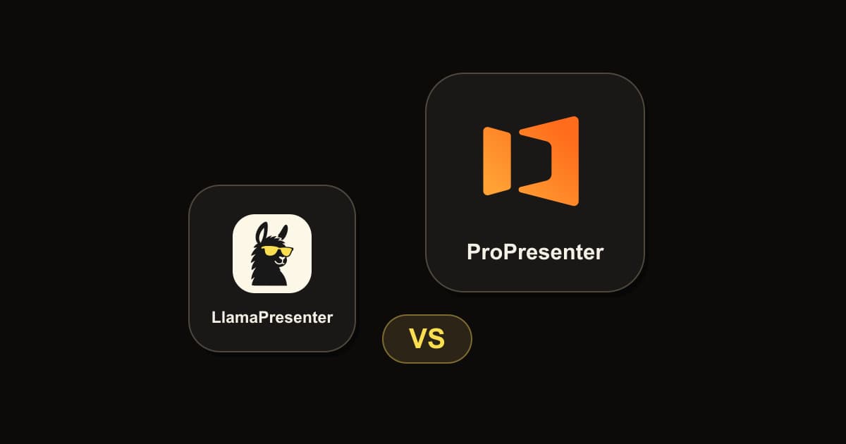 LlamaPresenter versus ProPresenter